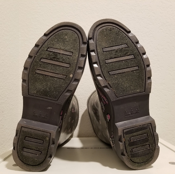 CAPELLI Womans Owl Rubber Rain Boots Size 9 Mid-Calf Side Buckle - Picture 4 of 9